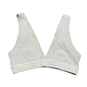 NWT Aerie Waffle Knit Sleep Bra Bralette Lounge Top Gray M